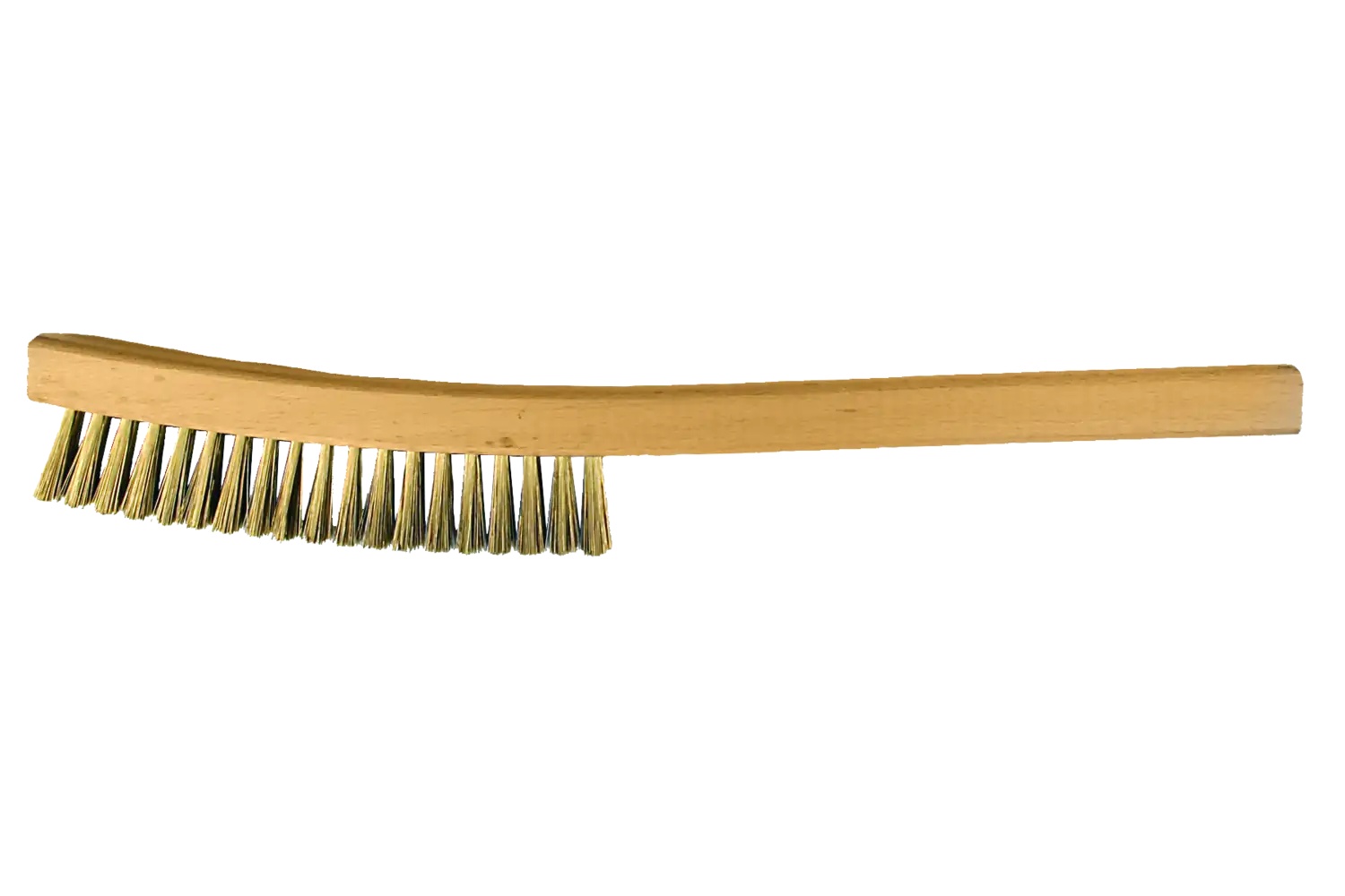 Picture of Pferd Curved Handle Platers Brush 4 Rows .005 Brass Wire